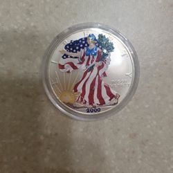 2000 Colorized American Silver Eagle 
