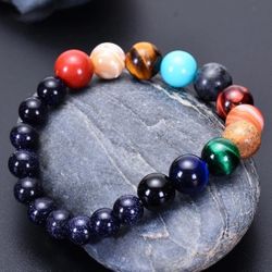 Lovers Yoga bracelet ,planets, chakra 10