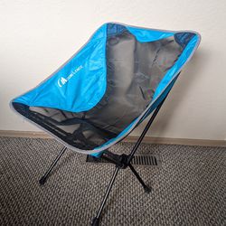 Ultralight Camping Chair, Foldable Compact Backpacking Hiking Rei Big Agnes Nemo Cliq  Travel  Packable Aluminum, Breathable Mesh Back King Camp 