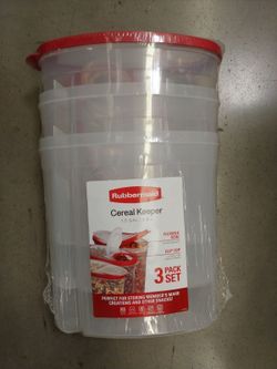 Rubbermaid Cereal Keeper 3pc BPA Free Food Storage College Dorm Room Accessories