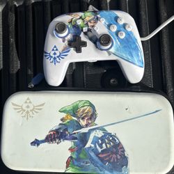 Zelda Theme Switch Carrying Case And Controller 