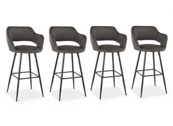 🪑 4-Pc Margarite 30″ Bar Stool Set — $340 🤎