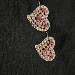 2pc of heart multi stone hair pins for Girls or women