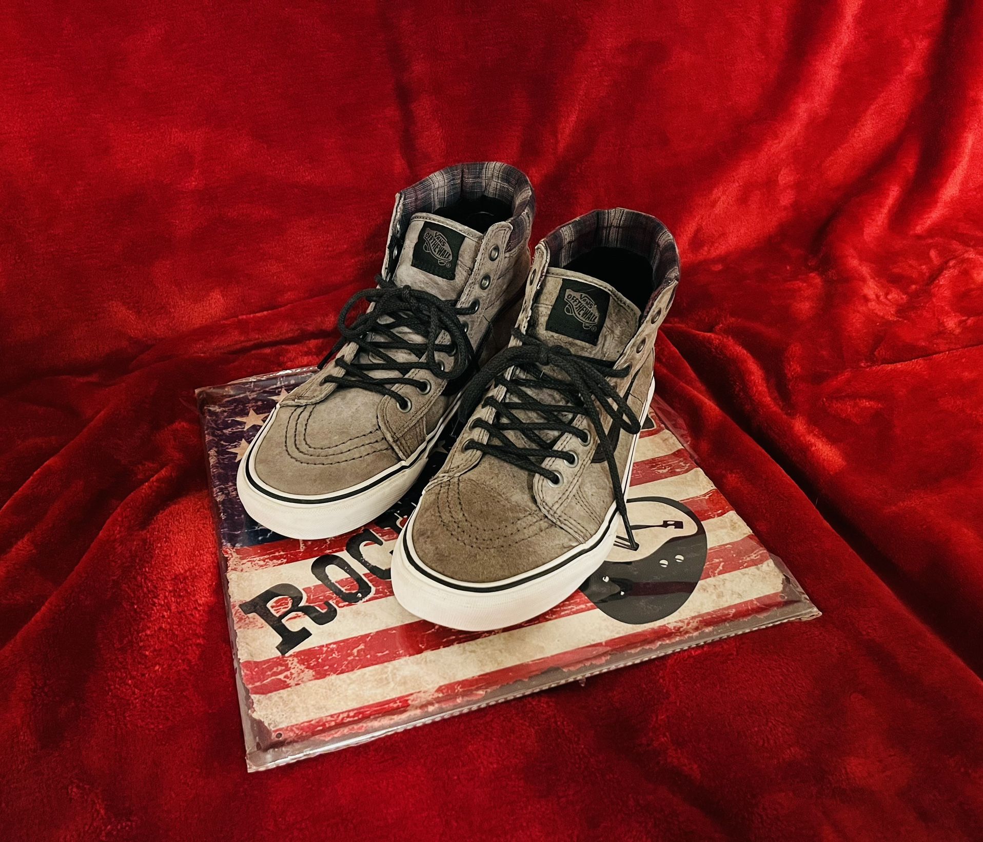 Vans Sk8 Hi Gray Skateboard Shoes Size 8