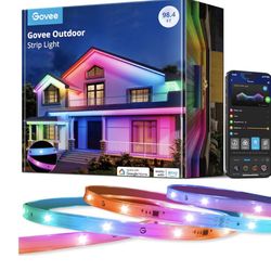 Govee Outdoor LED Strip Lights, 98.4ft Smart Outdoor Lights Work with Alexa and Google Assistant, App Control, IP65 Waterproof, RGBIC Lights for Patio