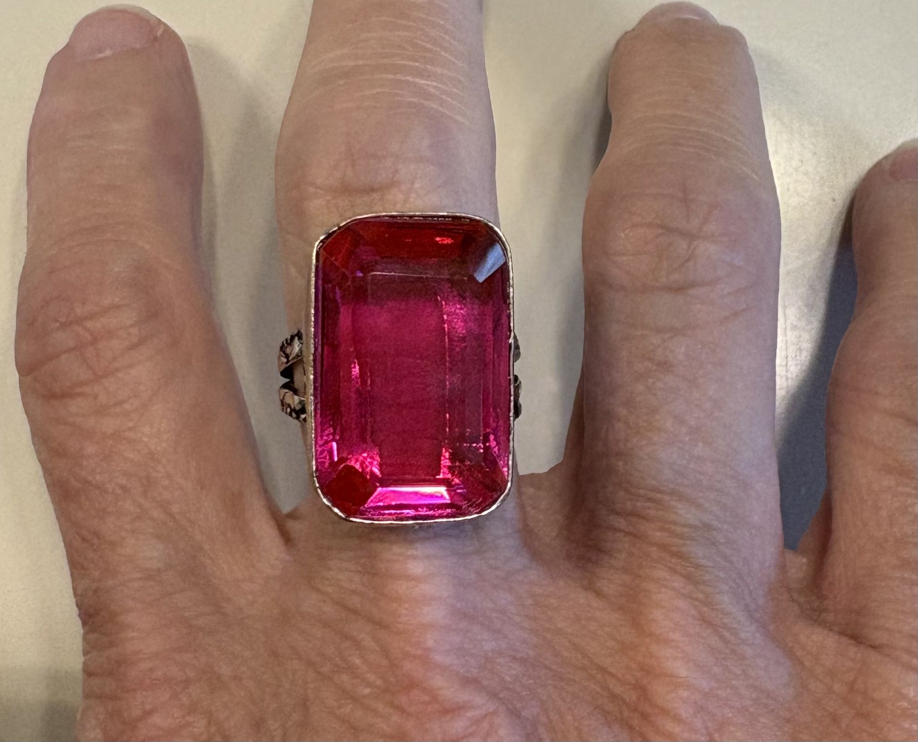 New Pink Tourmaline Sterling Silver Size 8