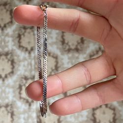 Silver bracelet chain