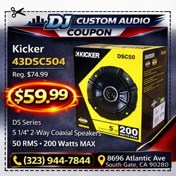 Kicker 43DSC504 Car Speakers 1-Set 5 1/4" 2-Way Coaxial Speaker 200 Watts DSC50 🚨 Payment Options Available 🚨 No Credit Needed 🚨