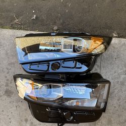 15-18 Ford Edge OEM Style Black Amber Headlights