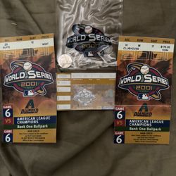 Diamondbacks 2001 World Series Game Items