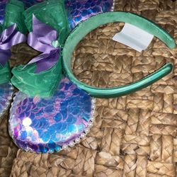 Walt Disney Minnie Mouse Sequin Glitter Princess Ears 
