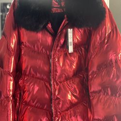 Legacy Edition Metallic Red Puffer Coat 