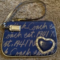 EUC Coach 1941 Script Wristlet with Dust Bag