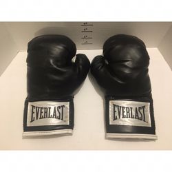 Everlast Black 12oz Boxing Training Heavy Bag Gloves