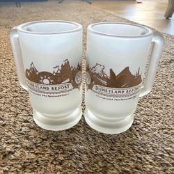 Frosted Disney Glass Beer Mugs 