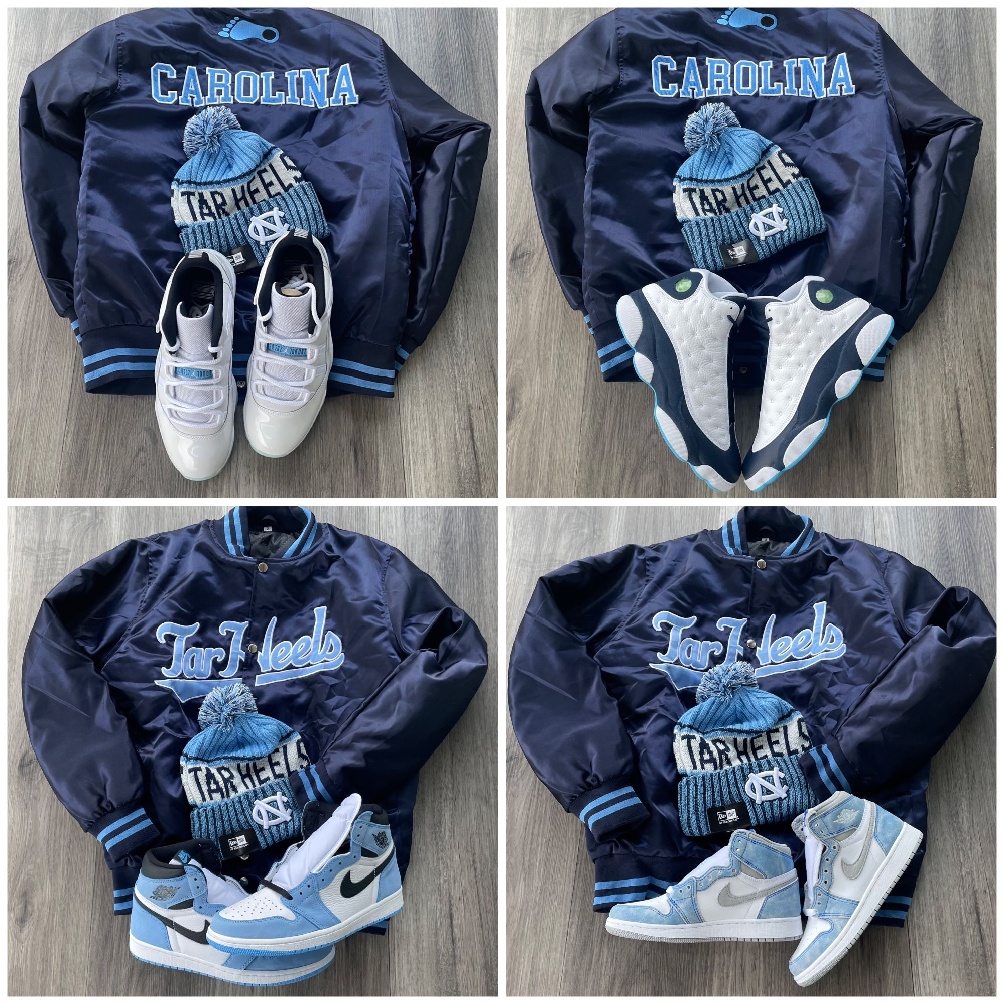 Carolina Tar Heel Jacket And Beanie (unc )