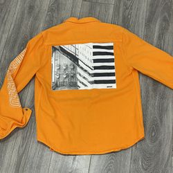 Zara Orange Jean Jacket 