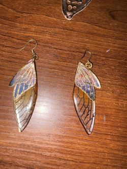 Homemade Butterfly Earrings 