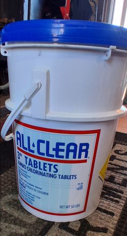 All clear large chlorine tablets 50 lb