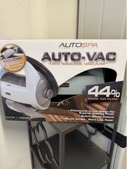 Auto-vac bagless vacuum. For auto or home.