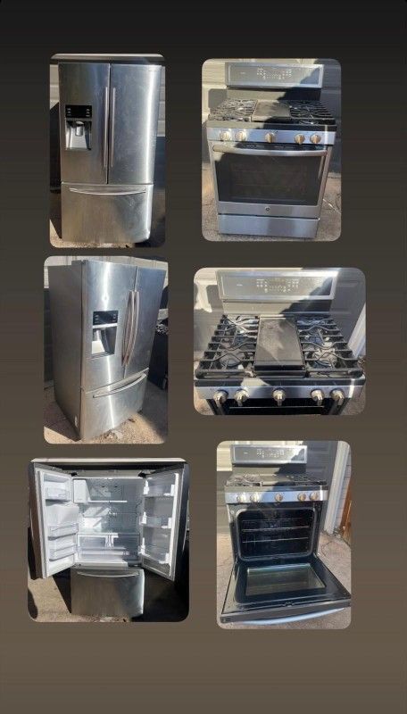 Stainless Steel Appliances Fridge And Gas Range $1300 OBO