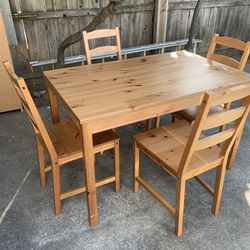 IKEA Dining Table and Chairs (Jokkmokk)