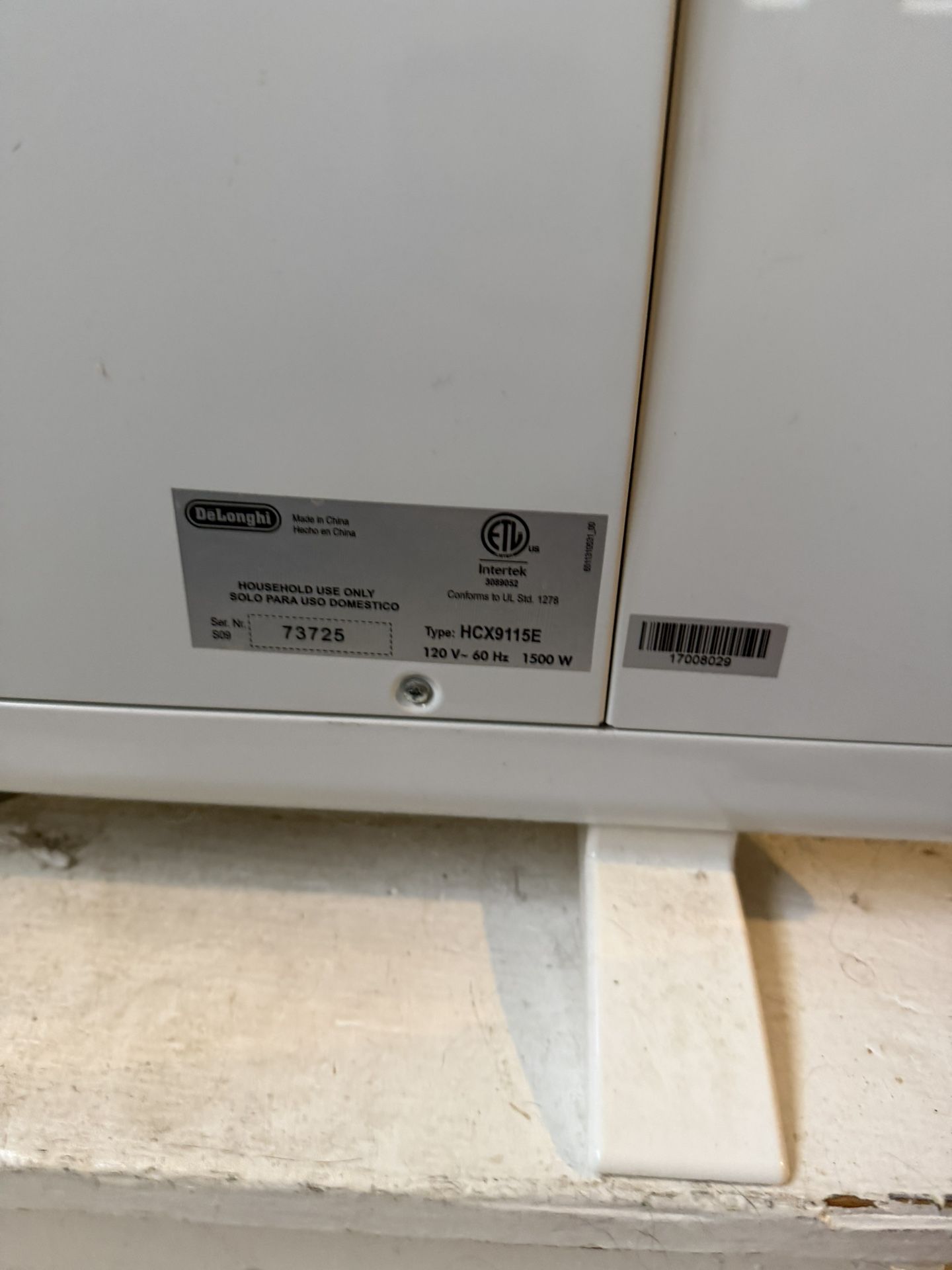 DeLonghi Electric Space heater (1500W)