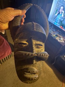 African Tribal Carved Wooden Mask