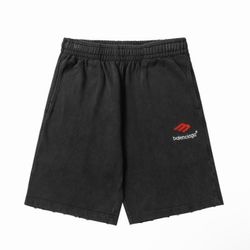 Balenciaga Black & Red Shorts