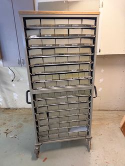 Storage bins, rolling cart