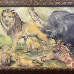 Gorgeous oil painting of African animals by artist Cheryl Darnell