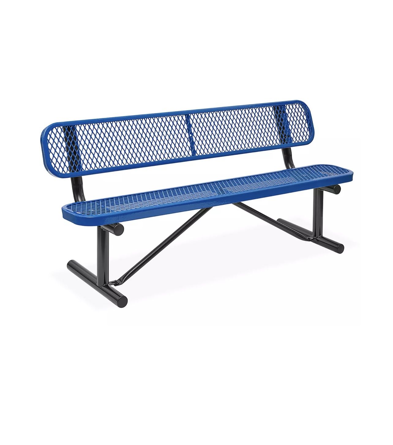 4 Uline Blue Picknick Park Benches 6 Foot Long For patio