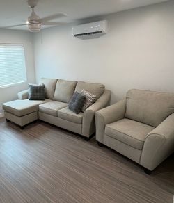 Ashley Furniture Couch & Chair with Sleeper!