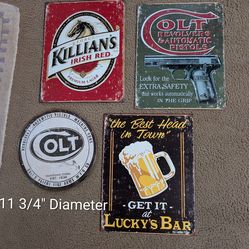 Metal Signs Dimensions and price on the picture