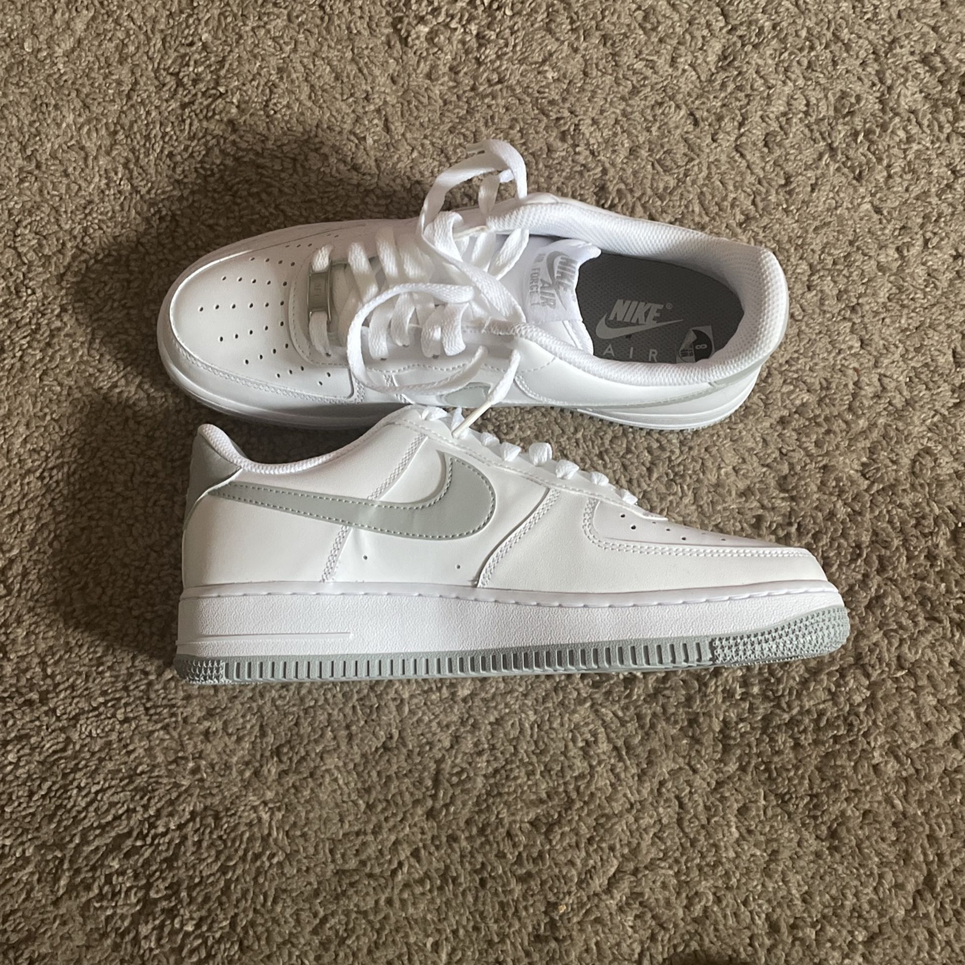 Grey And White Air Force 1 Size 8 
