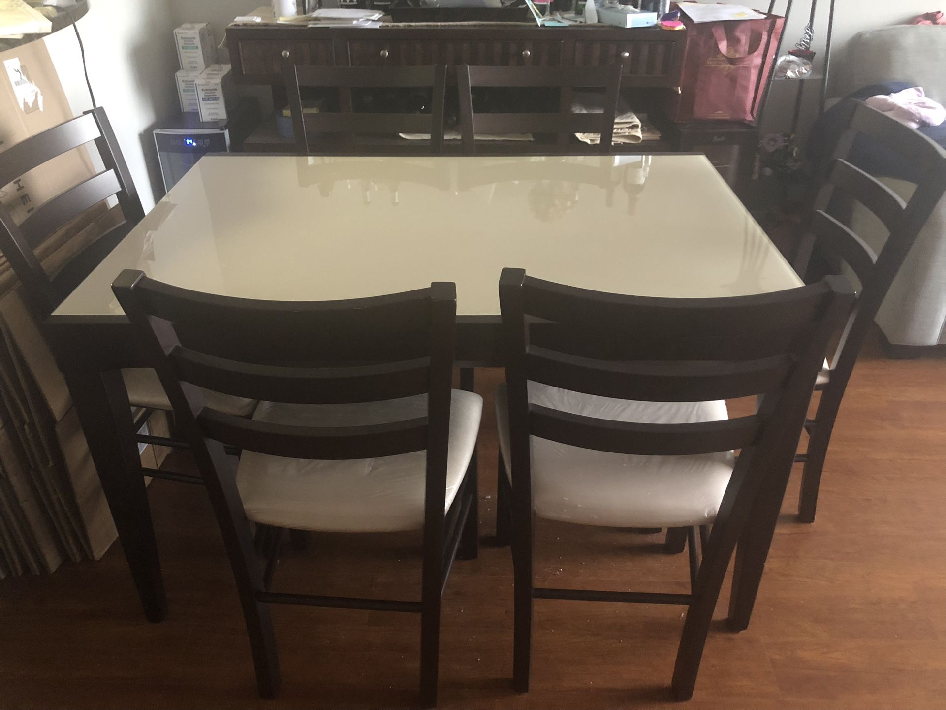 Olivia & Godeassi Expandable Dining Table + 6 Chairs