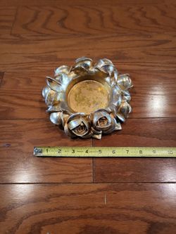Golden Rose Candle Holder