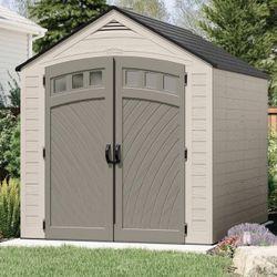 Vista 7 ft. W x 10 ft. D Plastic Resin Storage Shed with Floor