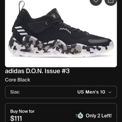 Adidas D.O.N. Issue #3. Black & White - Brand NEW