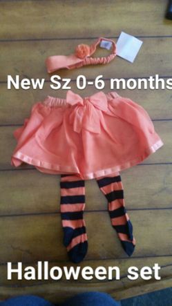 New Baby Girls Sz 0-6 months headband & matching tulle skirt Halloween Children's Place & Gymboree