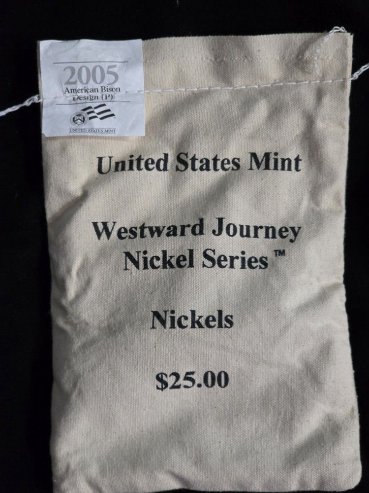 $25.00  BAG  BISON NICKEL'S. PHILLY MINT
