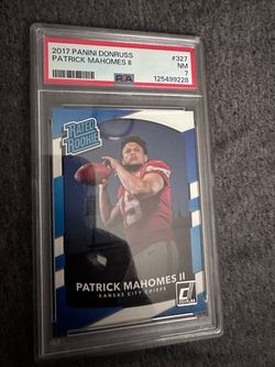 2017 Panini Donruss PATRICK MAHOMES II Rated Rookie RC Card PSA 7