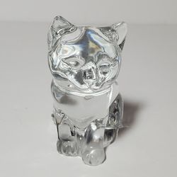 Glass Cat Kitten Kitty Figurine Paperweight 