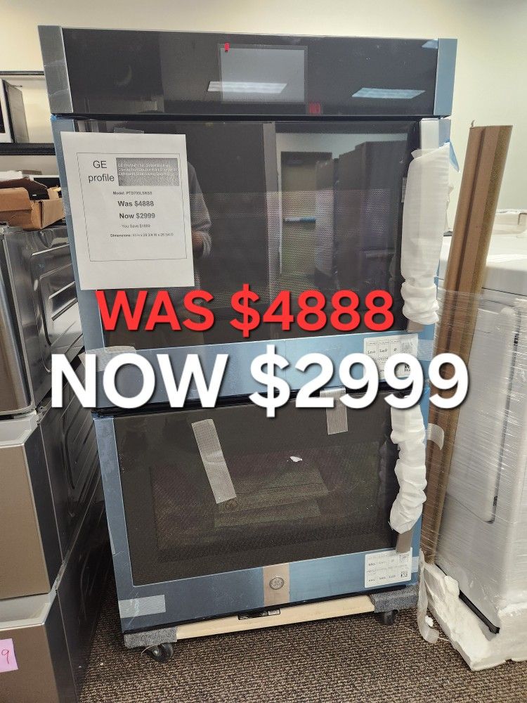 GE ProfilerM30" Smart Built-ln Convection Double Wall Oven with
Left-Hand Side-Swing Doors