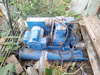 Blue Electric Air Compressor Unit