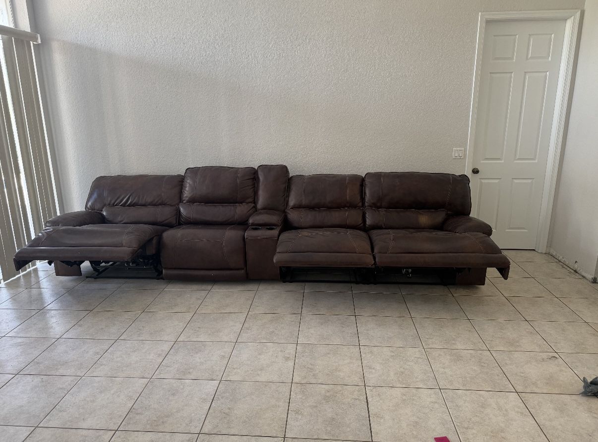 Leather Reclining Couch
