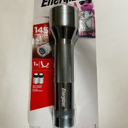 Energizer Metal Standard LED Flashlight 145 Lumens Silver Non Slip Grip LCM2D4