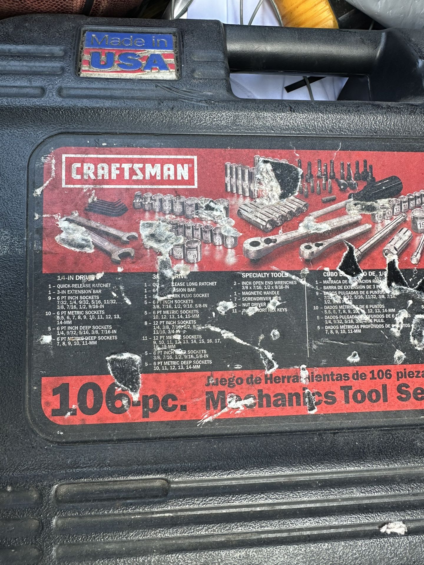 Craftsman 106 Pc Tool.   Made In USA