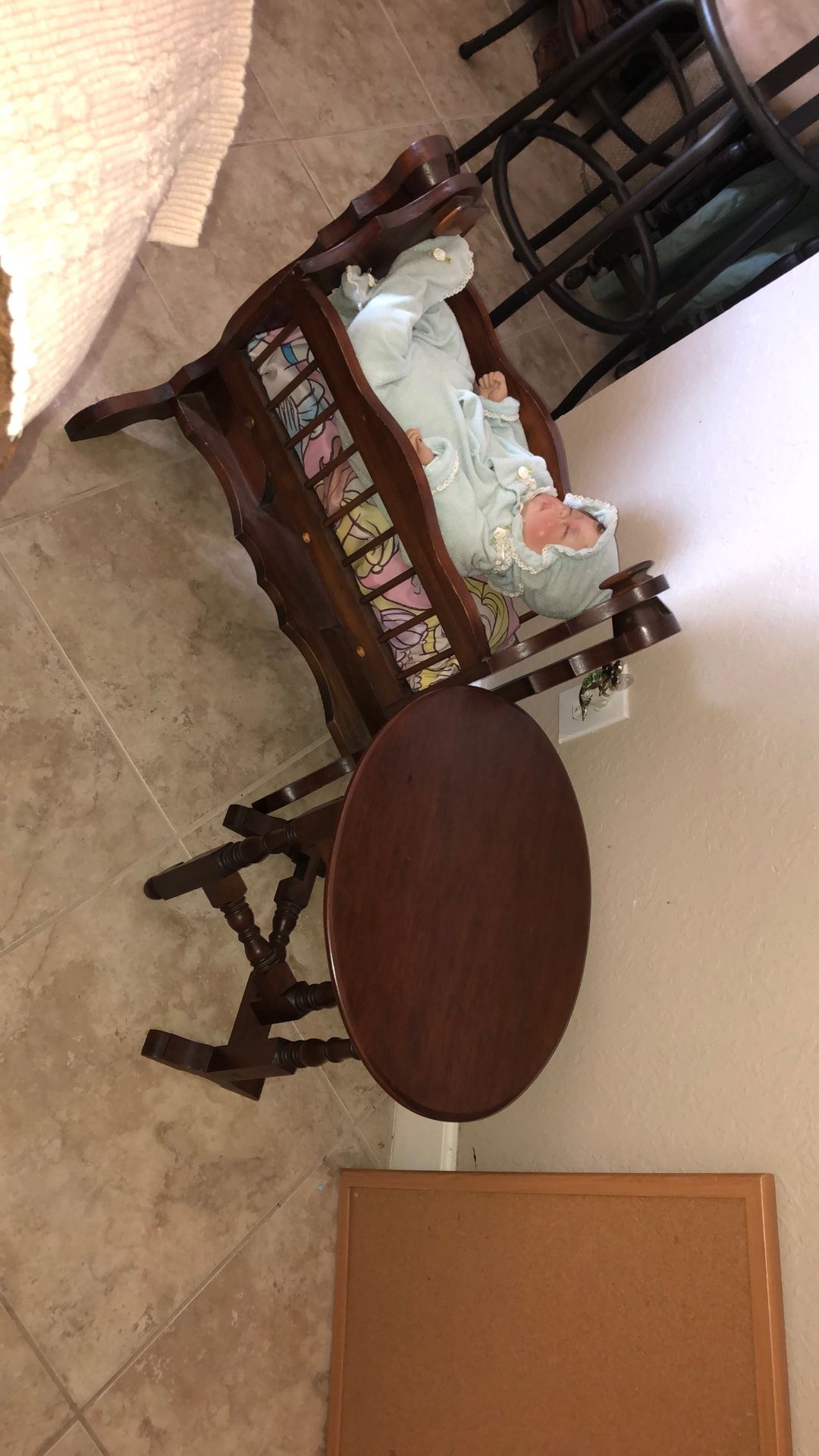 Life Like Doll Lee Middleton Designer Called Cherish Me a aay With Vintage Cradle