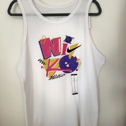 Nike White Graphic Tank Top 